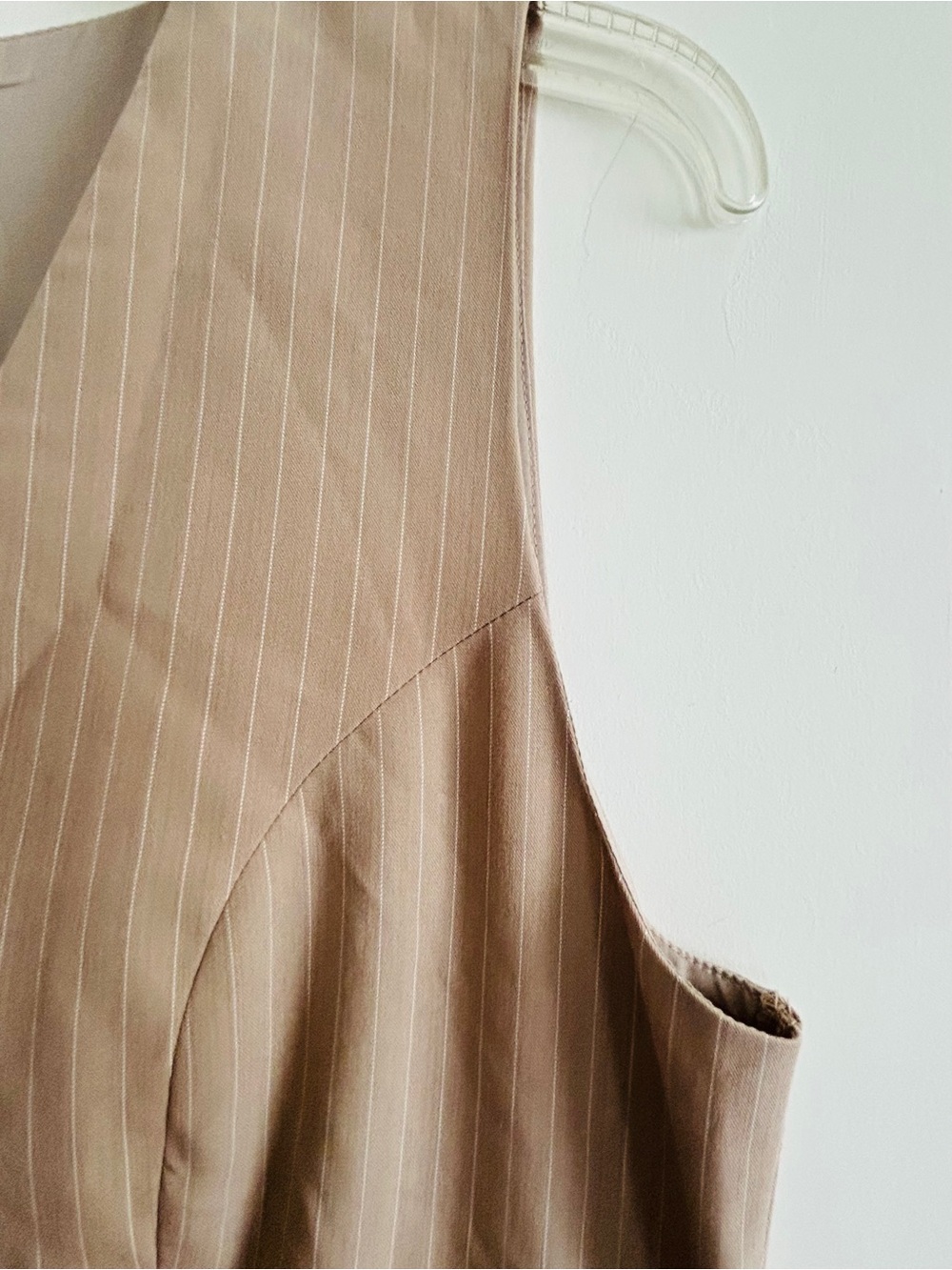 NWT Sage Neutral Tan Sleeveless Button-Front Wide Leg Jumpsuit Set - Picture 4 of 11
